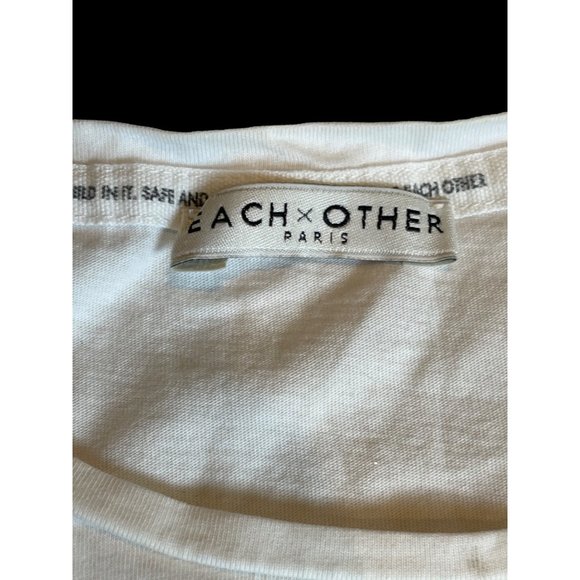 Each X Other Slashed Ripped Effect T-shirt White Women’s Size XS - Picture 4 of 10